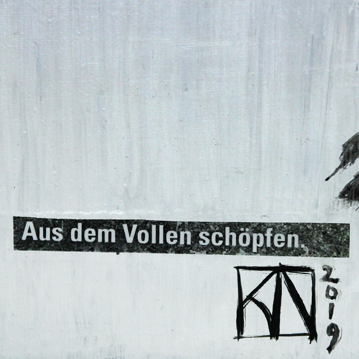 Modernes Gemälde von K. Namazi: "Aus dem Vollen schöpfen", Originalgemälde (Unikat)  (A,r