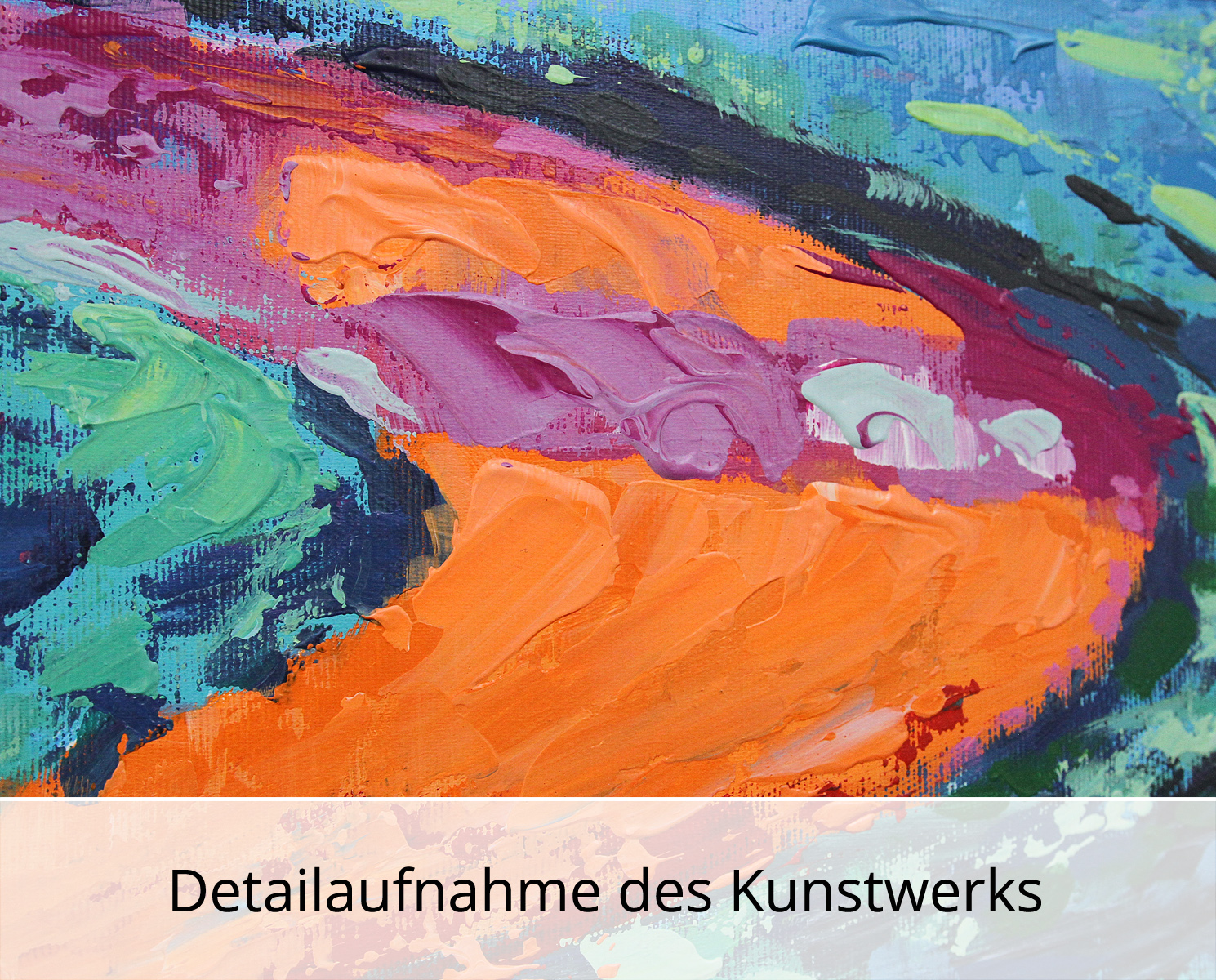 Zeitgenössische Malerei von Uwe Fehrmann: "Elblauf", Originalgemälde (Unikat)  (A)
