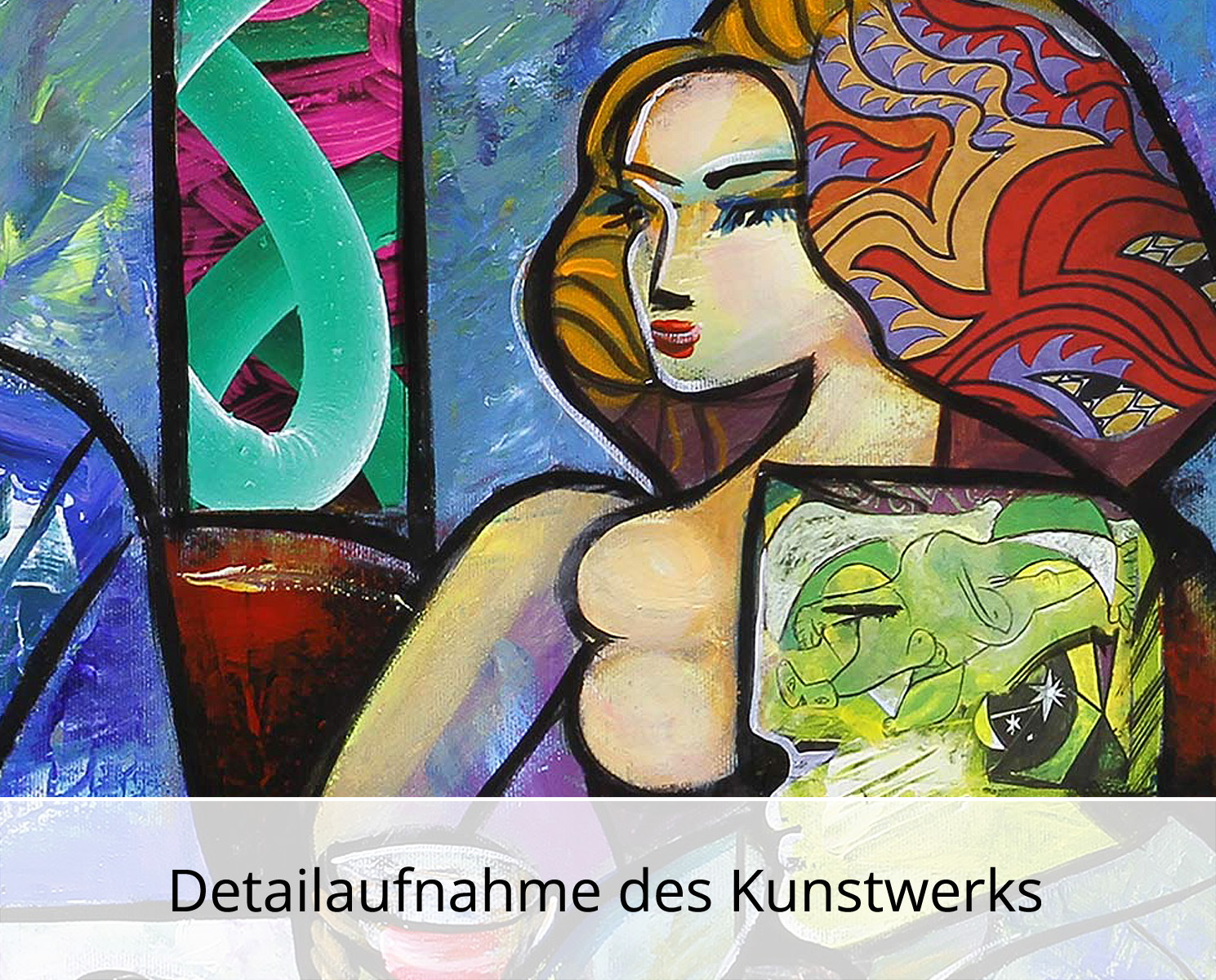 Kunstdruck, signiert, K. Namazi: "Drink with Friends III", Edition