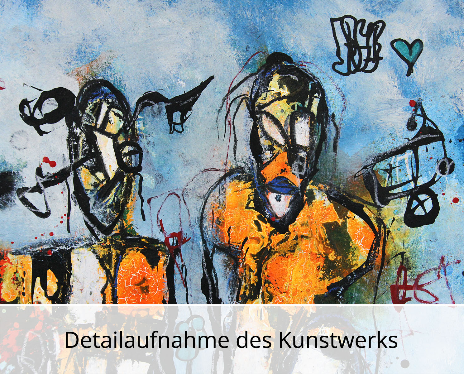 I. Schmidt: The devil is with you, zeitgenössische Grafik/Malerei, Original/Unikat