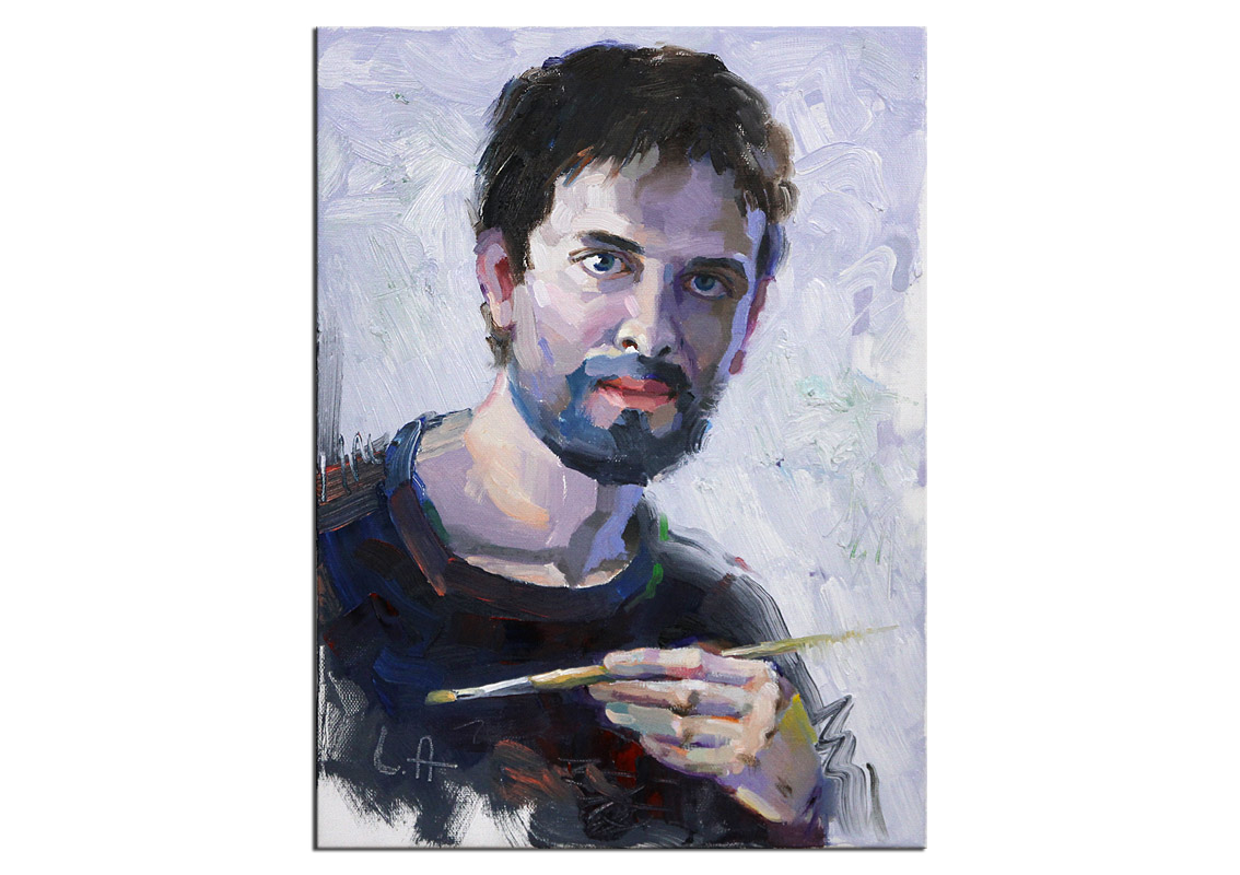 Moderne Porträtmalerei, Andy Larrett: "SELBSTBILDNIS"