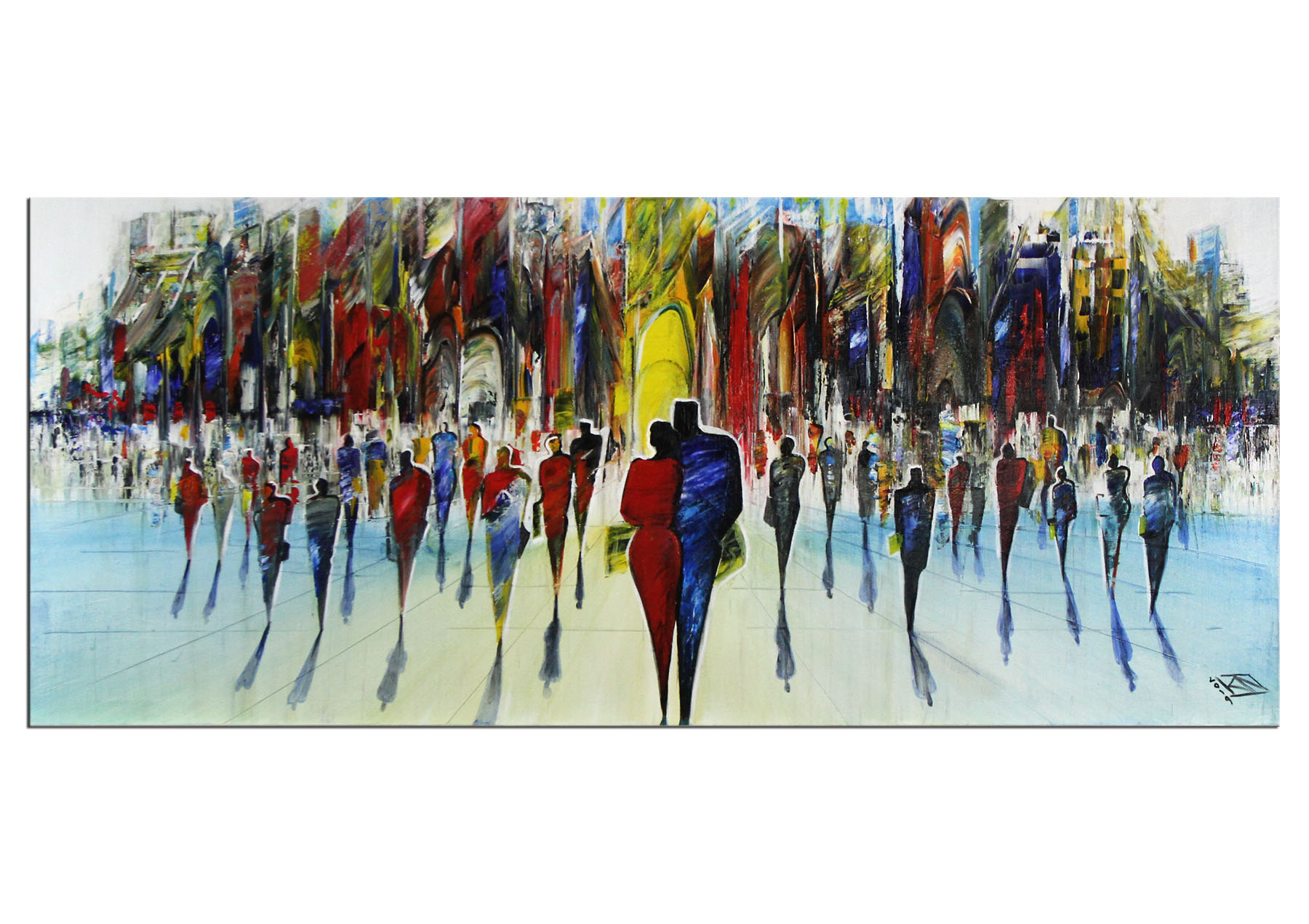 Modernes Gemälde, K. Namazi: "Shopping Weekend I" (A), Unikat/Original