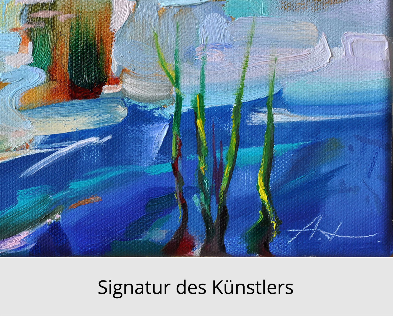 A. Larrett: "Frühlingshochwasser - 6", Pleinairmalerei in Öl, Original/Unikat (A)