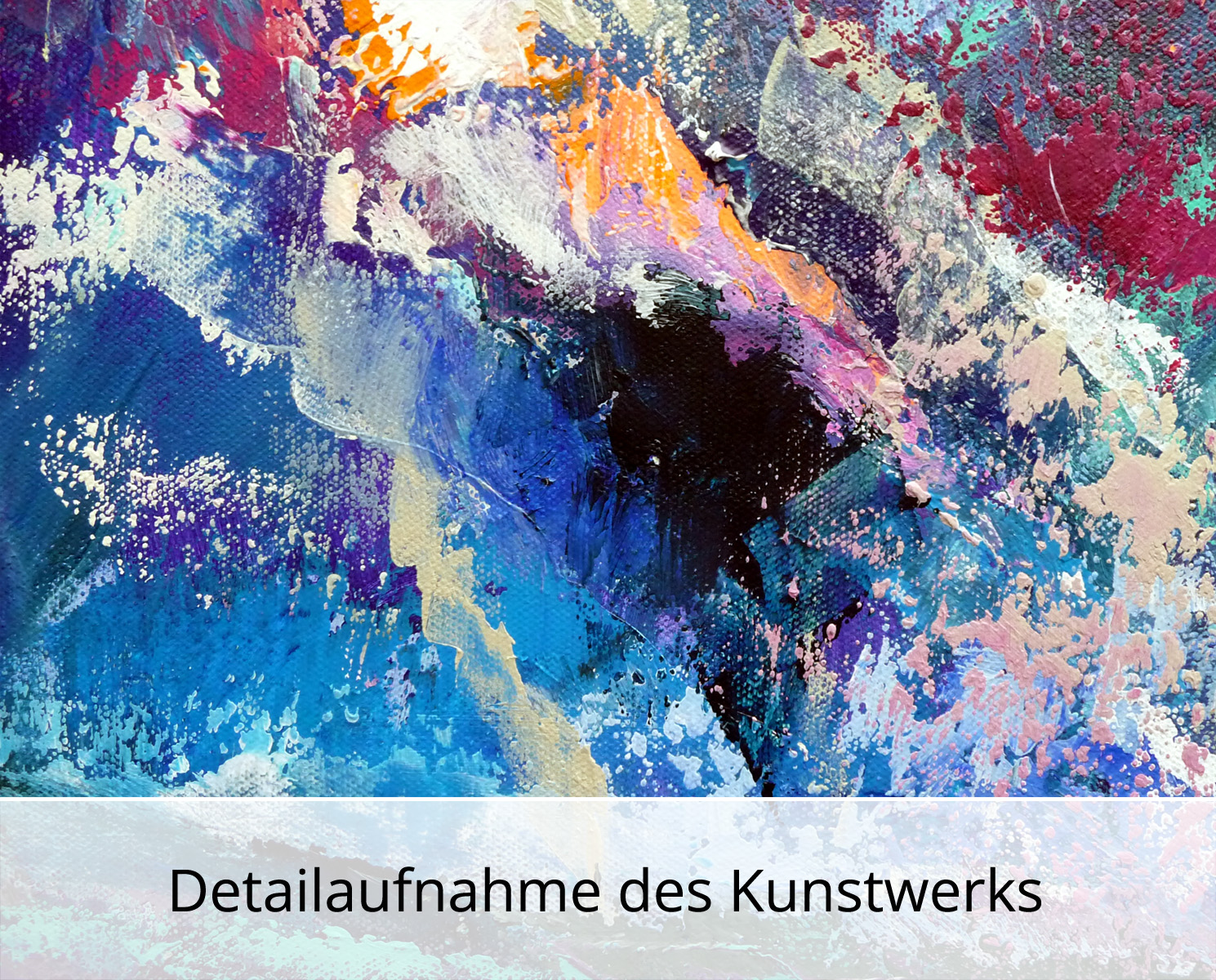 M. Rathje: "Alpenglühen", moderne Malerei, Originalgemälde (Unikat)