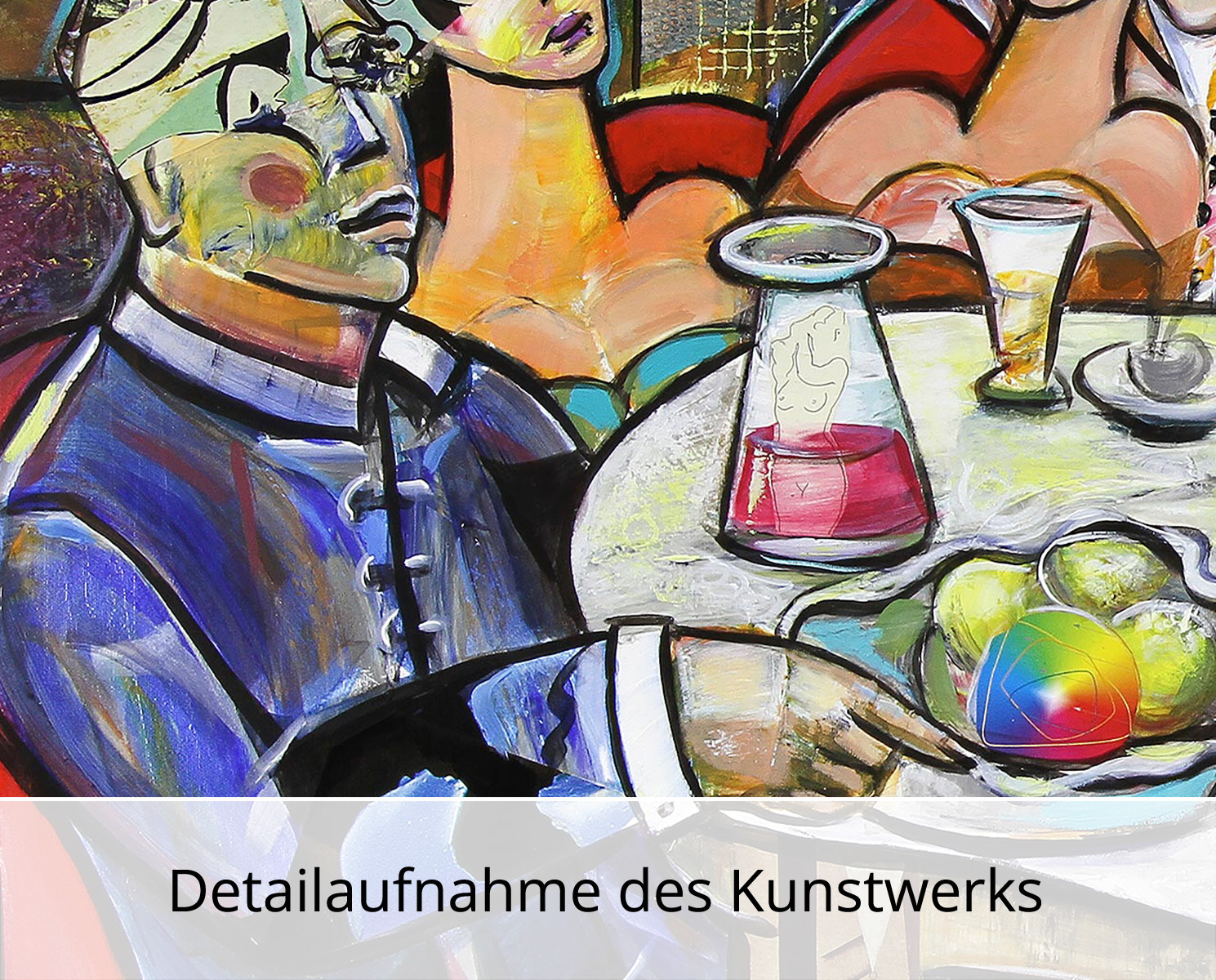 Kunstdruck, signiert: Dinner with Friends VII, K. Namazi, Edition
