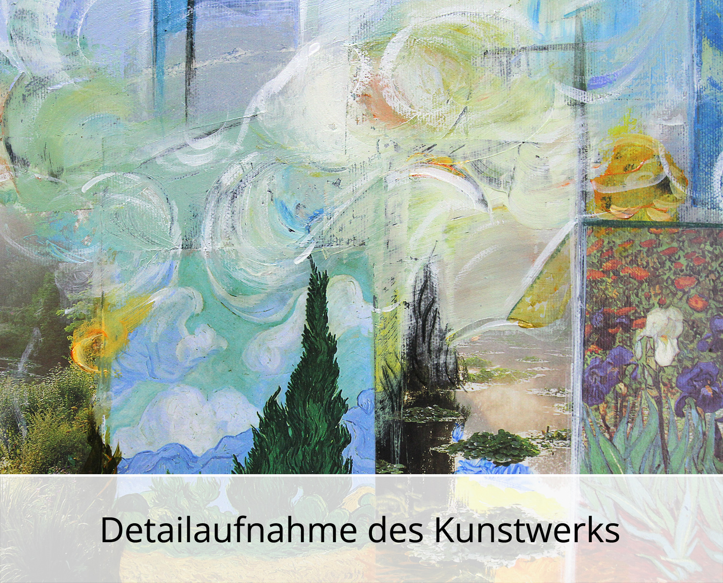 Unikat, modernes Gemälde, K. Namazi: "Naturstadt V", Original