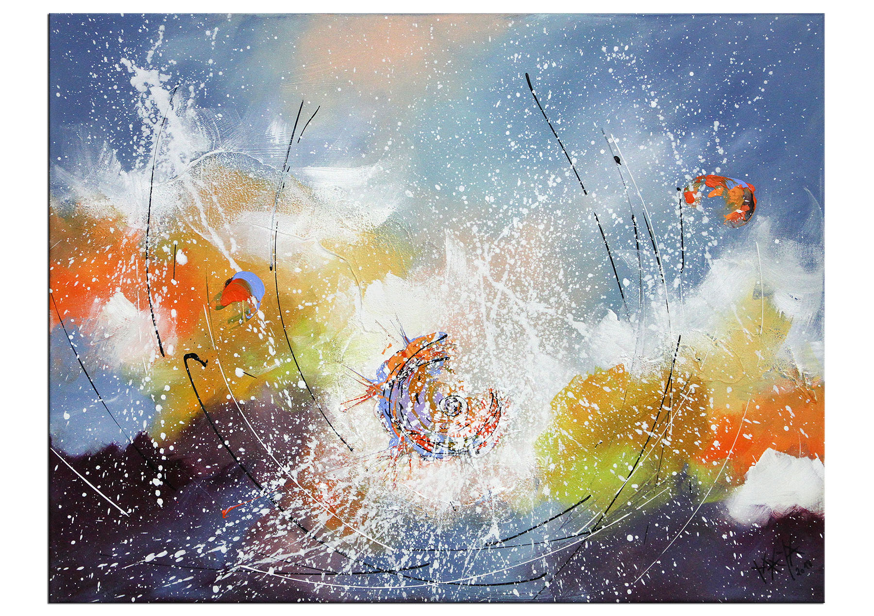 Gemälde abstrakt, Maya: "Herbstanfang"