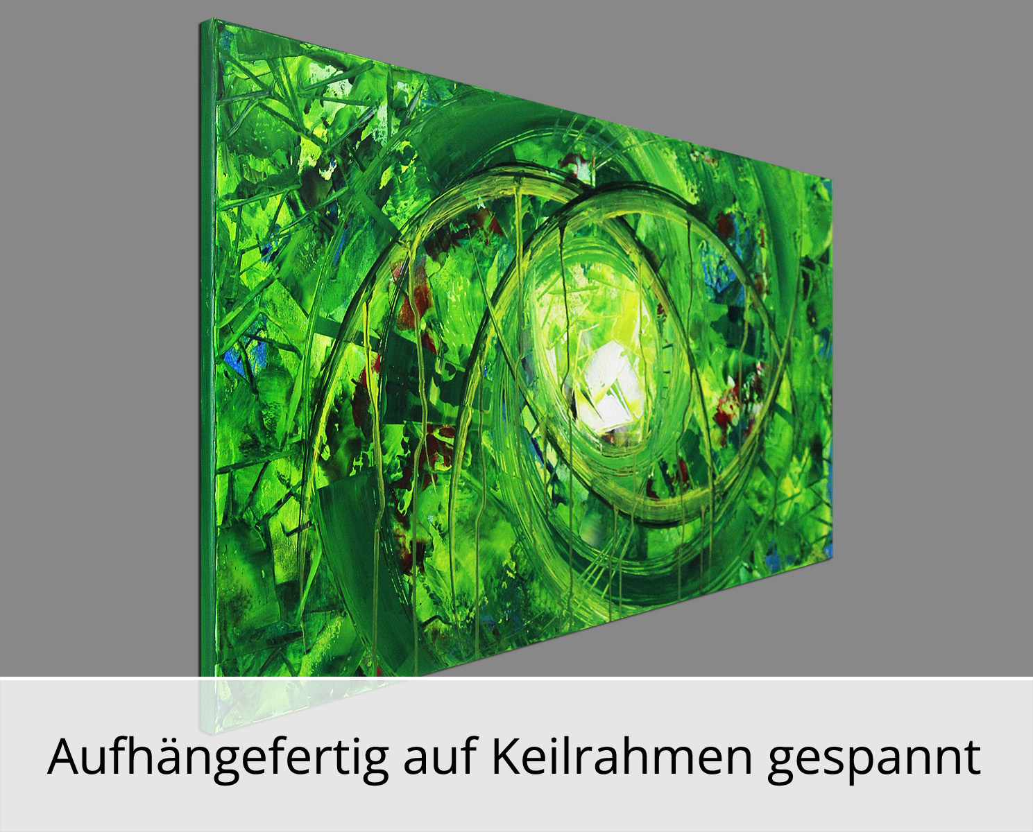Abstraktes Originalgemälde: Tor zum Grün VI, R. König, Unikat