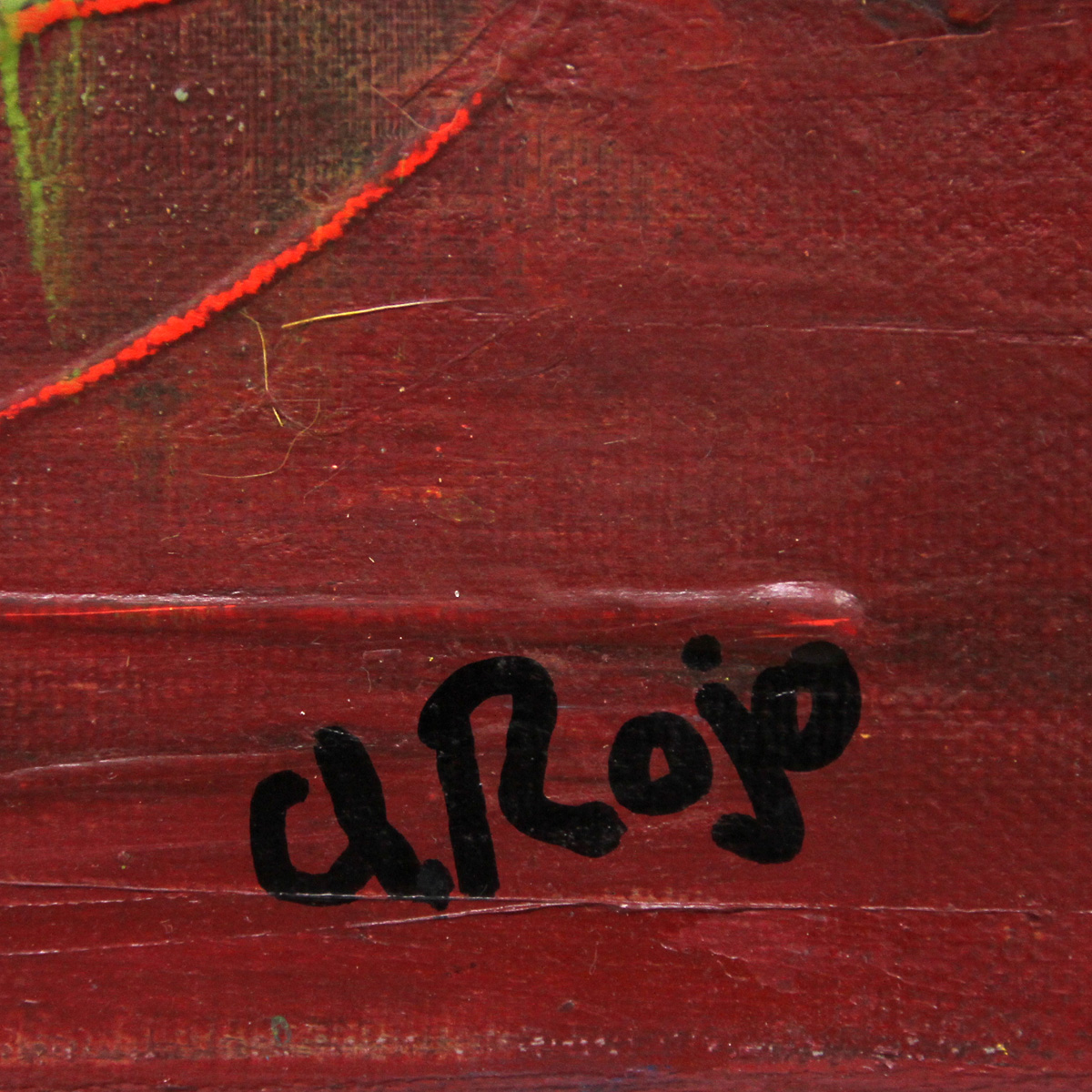 A. Rojo : "Antigua", Acrylgemälde, Original/Unikat