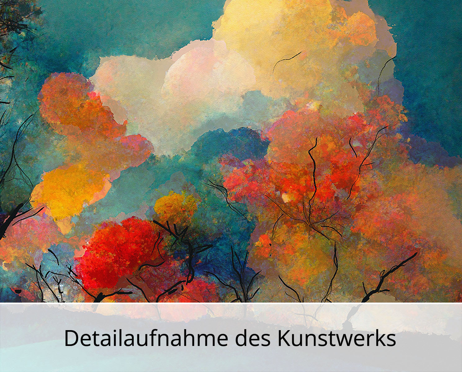 H. Mühlbauer-Gardemin: "Landschaft mit Turm", Moderne Pop Art, Original/serielles Unikat