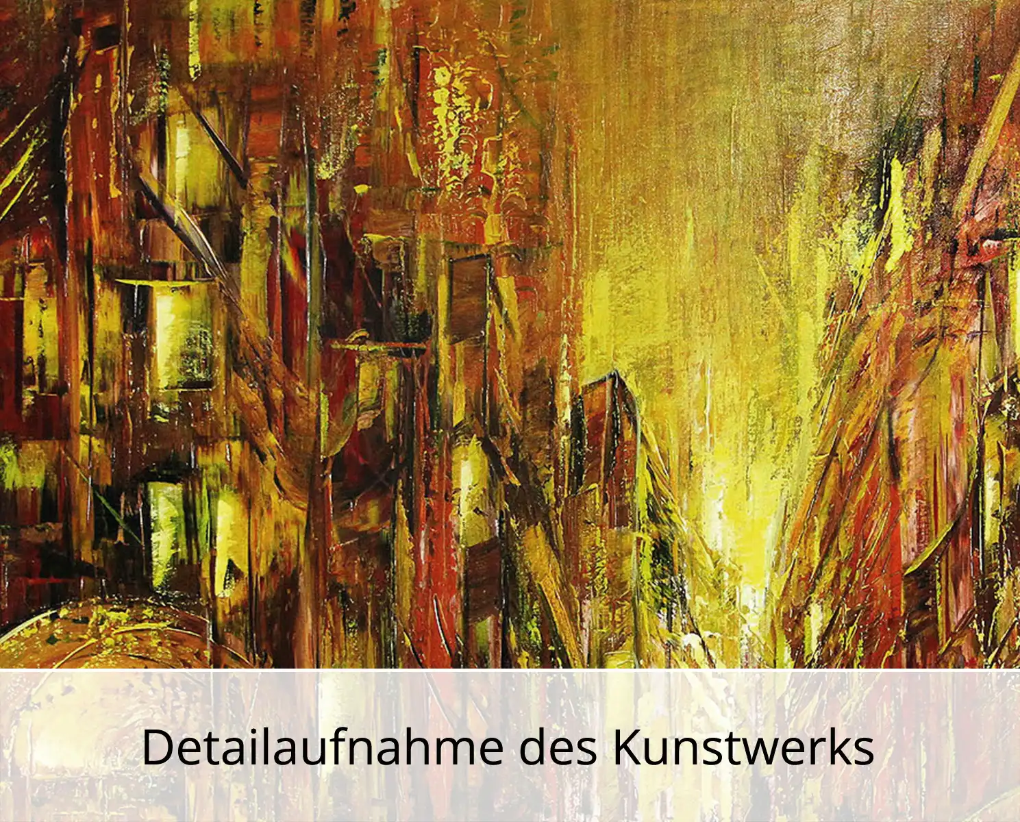 Limitierte Edition auf Papier, K. Namazi: "In Gold erstrahlt die Nacht I", Fineartprint, Kollektion E&K