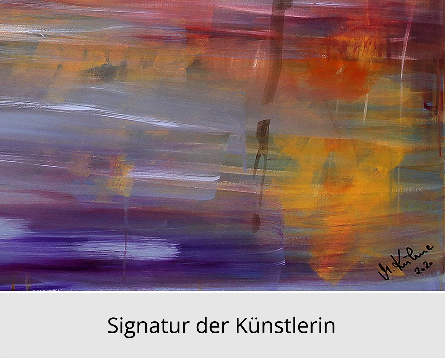 M. Kühne: "Farbspektakel", Edition, signierter Kunstdruck
