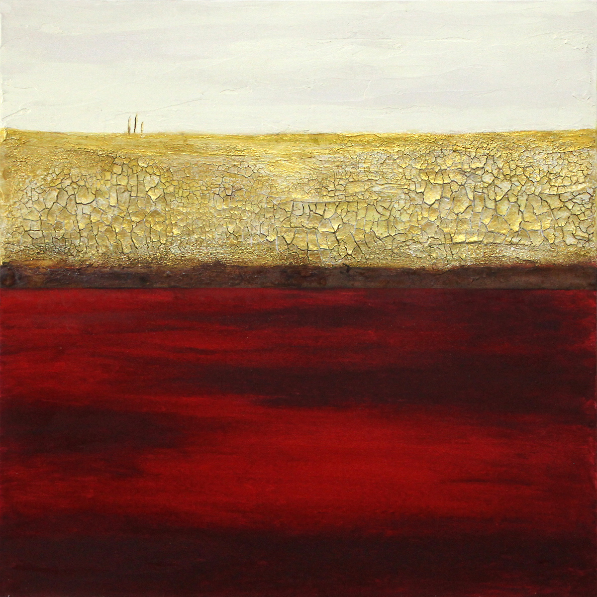 M.Rick: "Red Landscape II", abstraktes Originalgemälde (Unikat) (A)