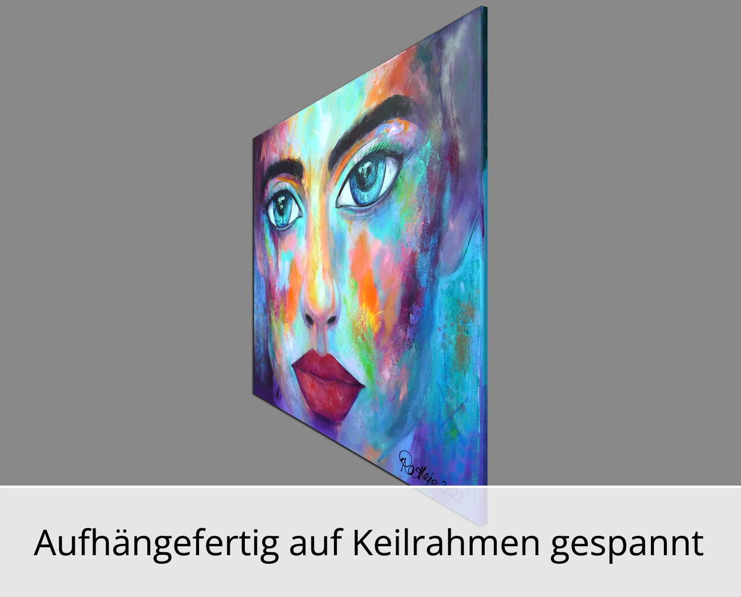 M. Rathje: "Faces 08", moderne Malerei, Originalgemälde (Unikat)