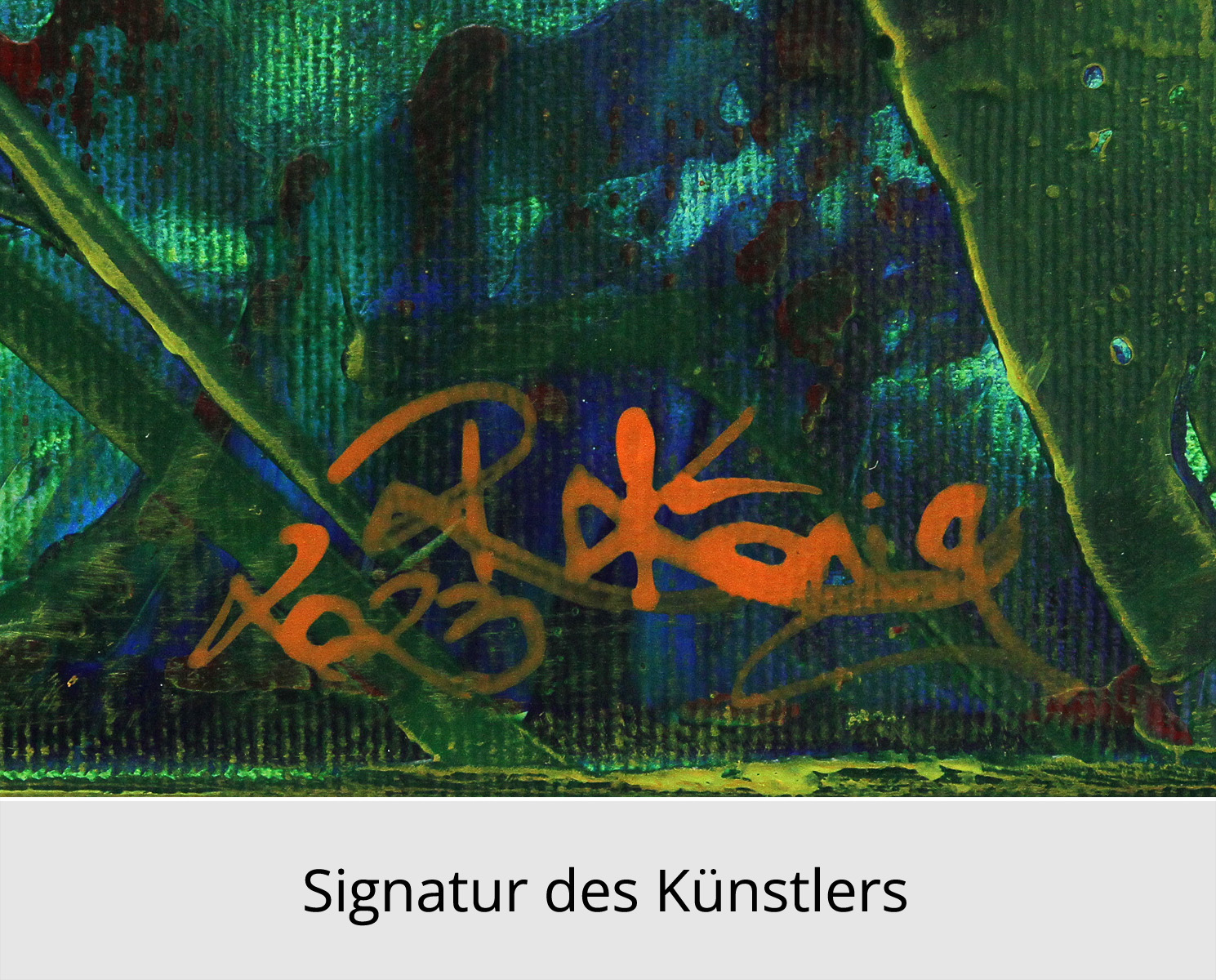 R. König: Camouflage I, abstraktes Originalgemälde (Unikat)