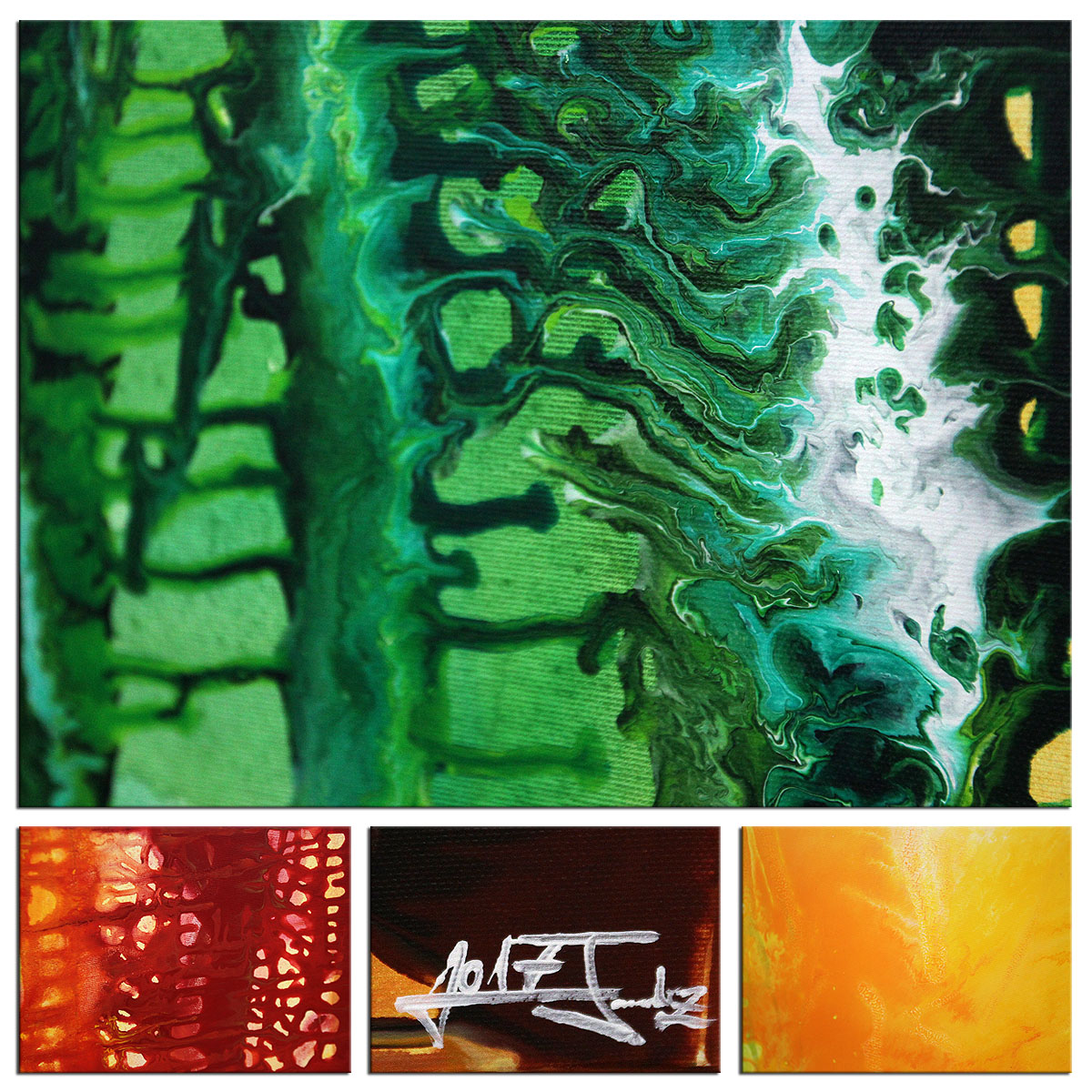 Acrylbilder, J. Fernandez: "Liquid Colours IV" (ri)