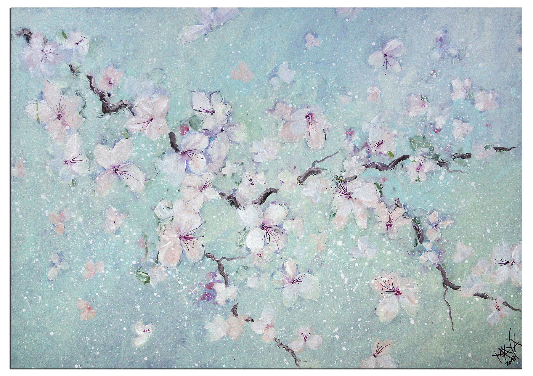 Gemälde abstrakt, Maya: "Blütenträume I"