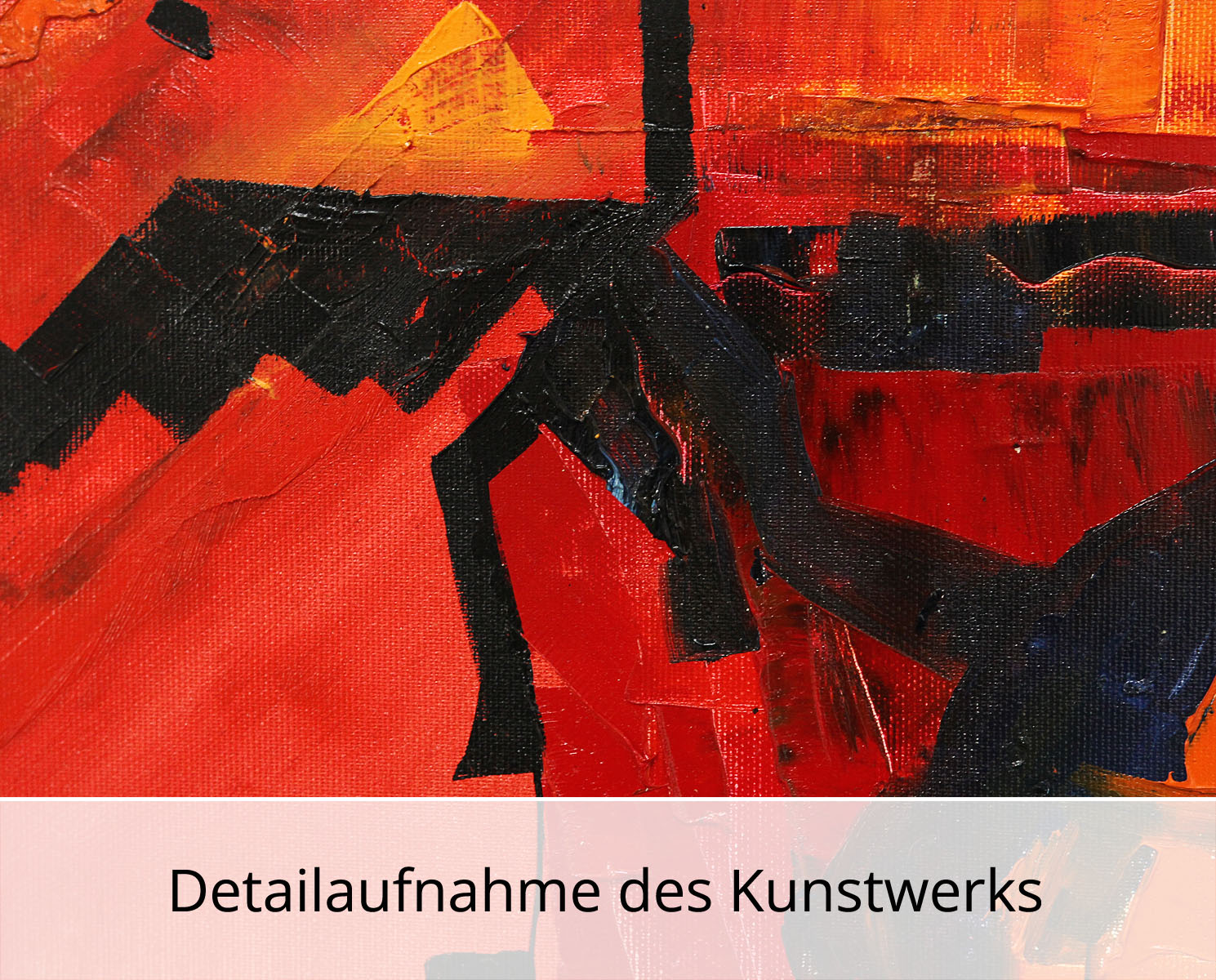 Moderne Ölbilder, B. Ossowski: "Red Passion", Originalgemälde (Unikat)