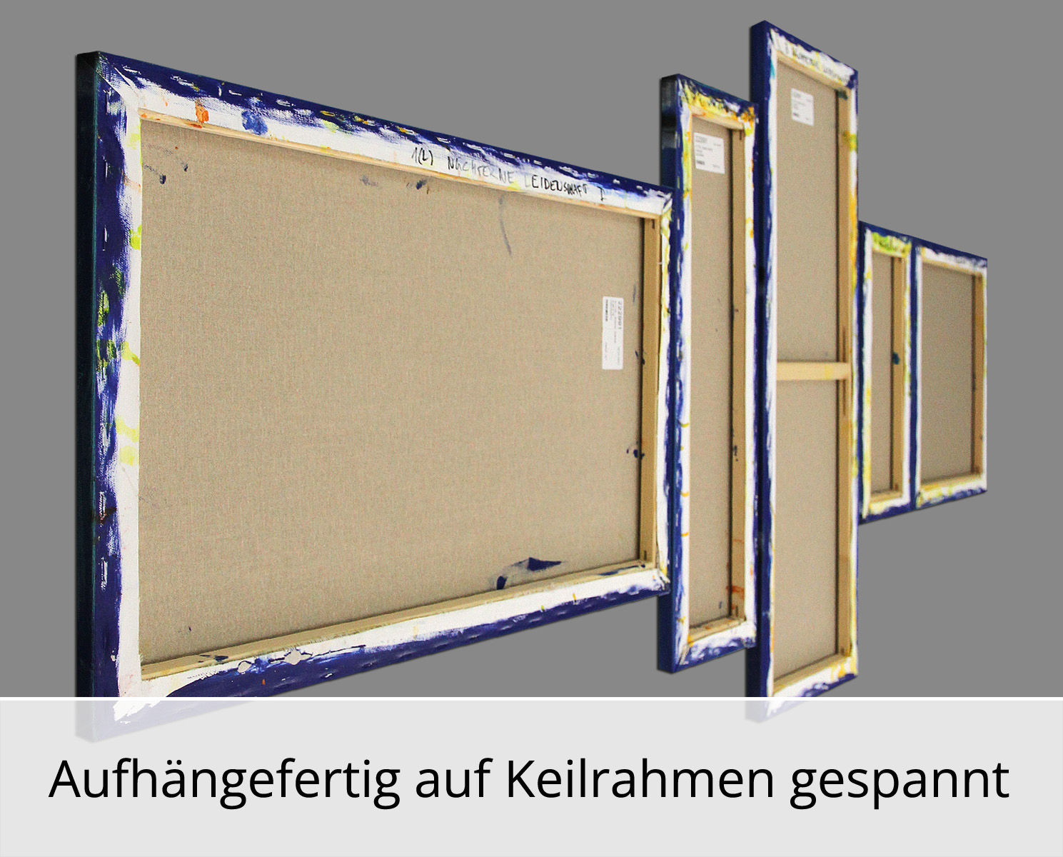 Mehrteilige Acrylbilder: Nüchterne Leidenschaft I, R. König, Originalgemälde (Unikat)