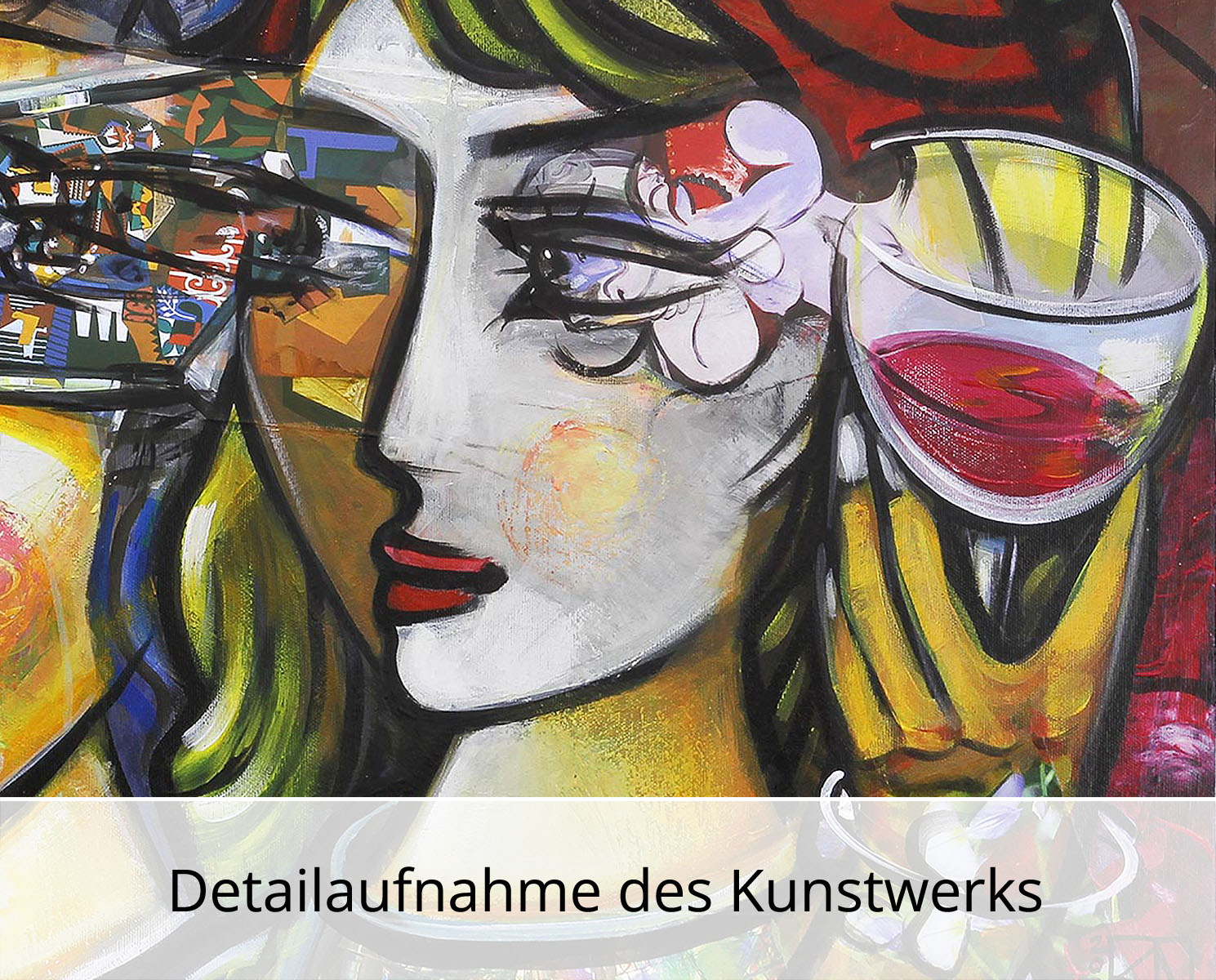 K. Namazi: "Der Weinkenner", signierter Kunstdruck, Edition