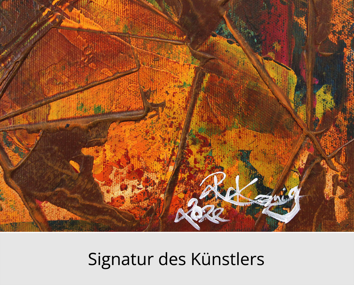 R. König: "Farbexpressive Oxidation I", abstraktes Originalgemälde (Unikat)