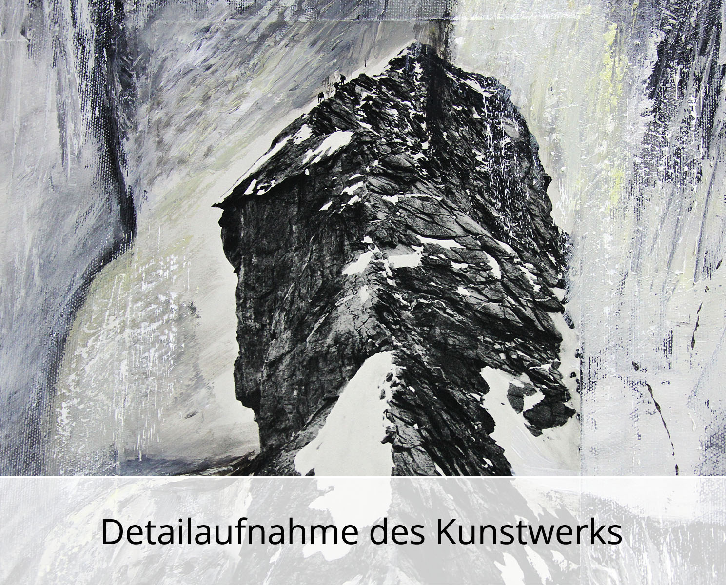 Unikat, modernes Gemälde, K. Namazi: "Vor dem Aufstieg", Original