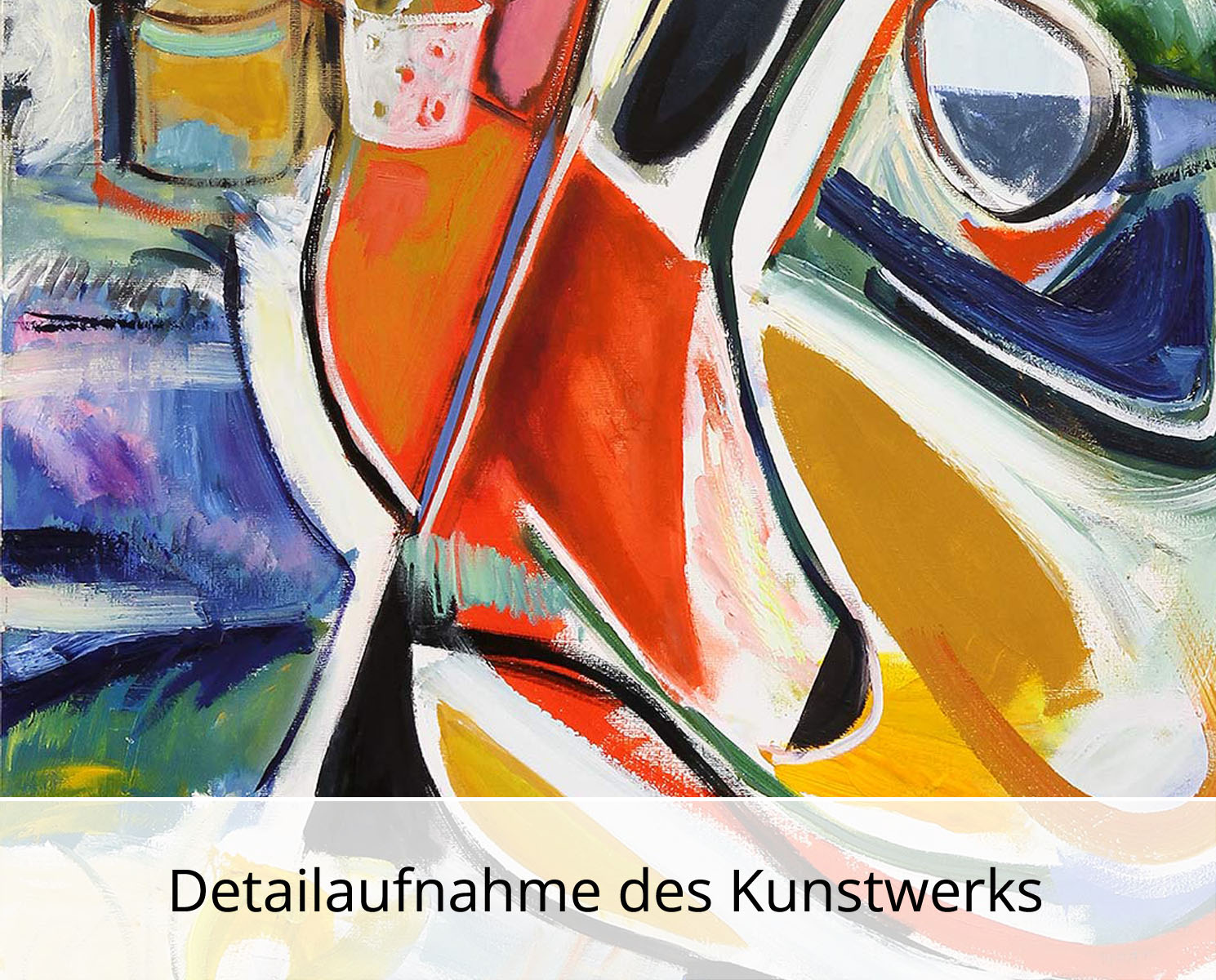 Kunstdruck, signiert, M. Cieśla: "Abstrakte Komposition im Studio", Edition