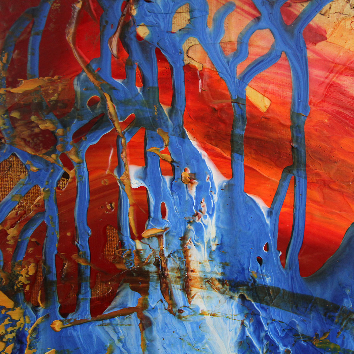 Gemälde abstrakt, R.König: "Burning Man I"
