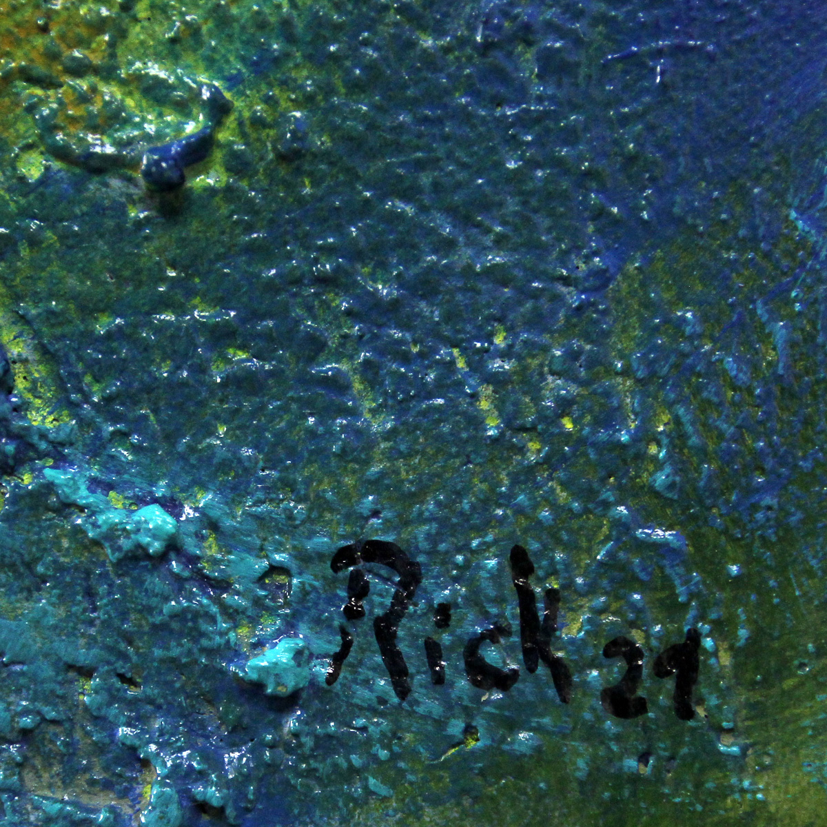 M.Rick: "ohne Titel", abstraktes Originalgemälde (Unikat) (A)