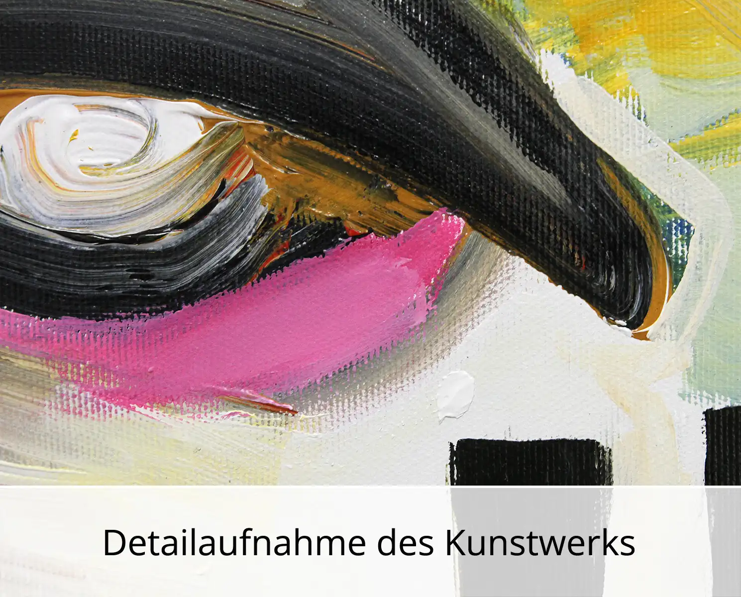 M. Cieśla: "Abstraktes Porträt 42", Original/Unikat, Expressionistisches Ölgemälde
