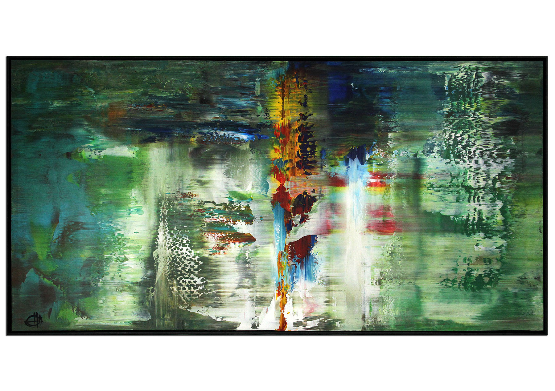 Acrylgemälde, G. Hung: "Langzeitbelichtung IV (Regen)"
