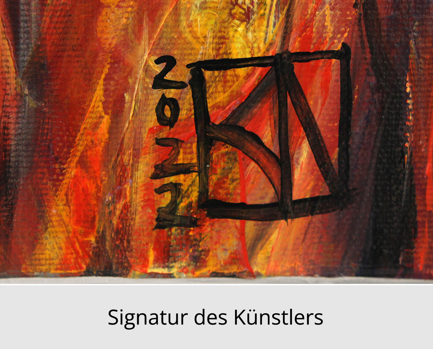 Moderne Kunst, K. Namazi: Sinnierender III, (Original/Unikat)