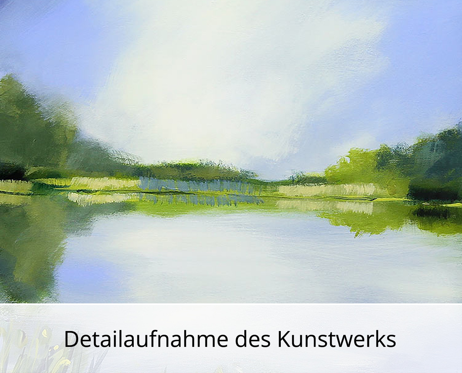 M. Kühne: "Waldsee", Edition, signierter Kunstdruck