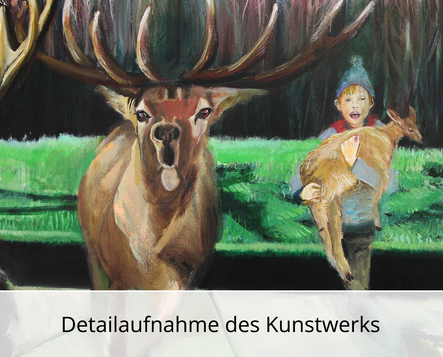 D. Block: "Der Junge aus dem Wald", Original/Unikat, expressive Ölmalerei