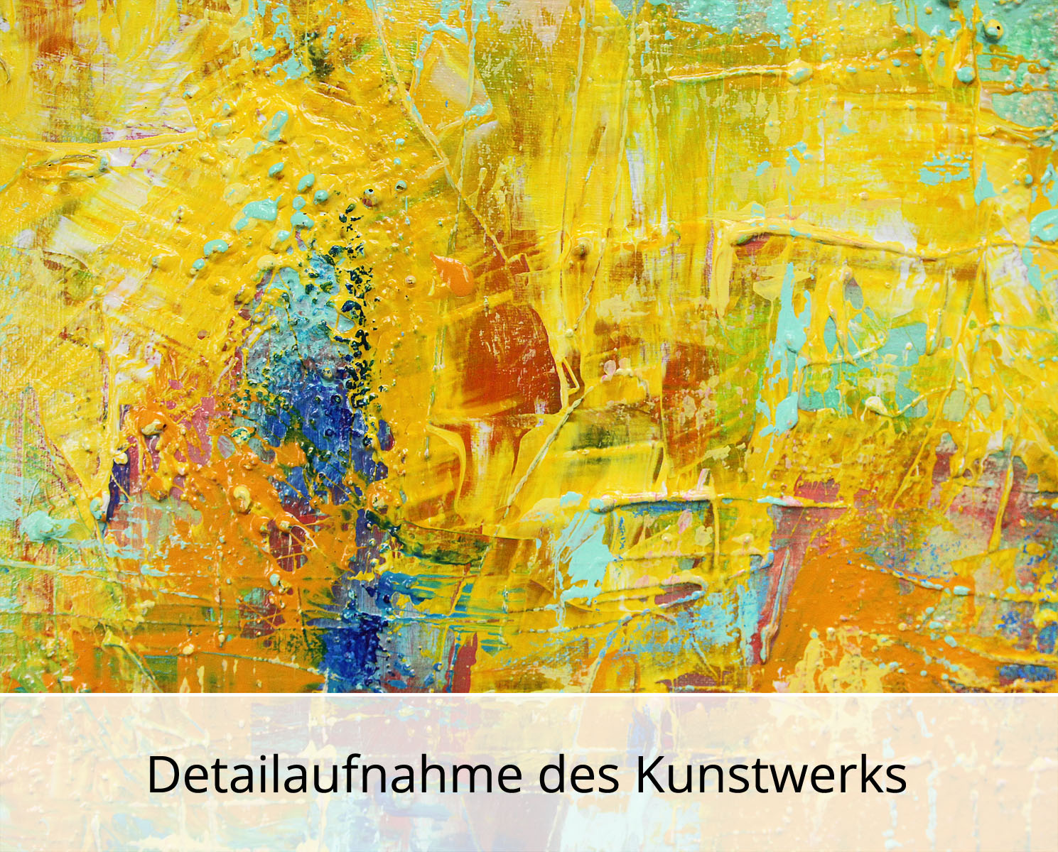 Abstrakte Malerei von Ewa Martens: "Das Blaue Wunder", Original/Unikat