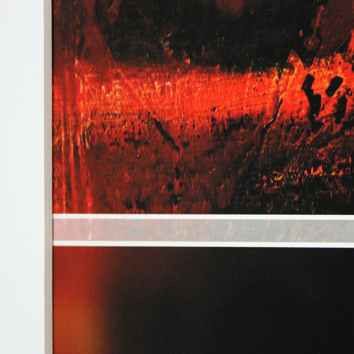 Abstrakte Edition, signierter Kunstdruck, Julio Fernandez: "Über den Dächern IV"