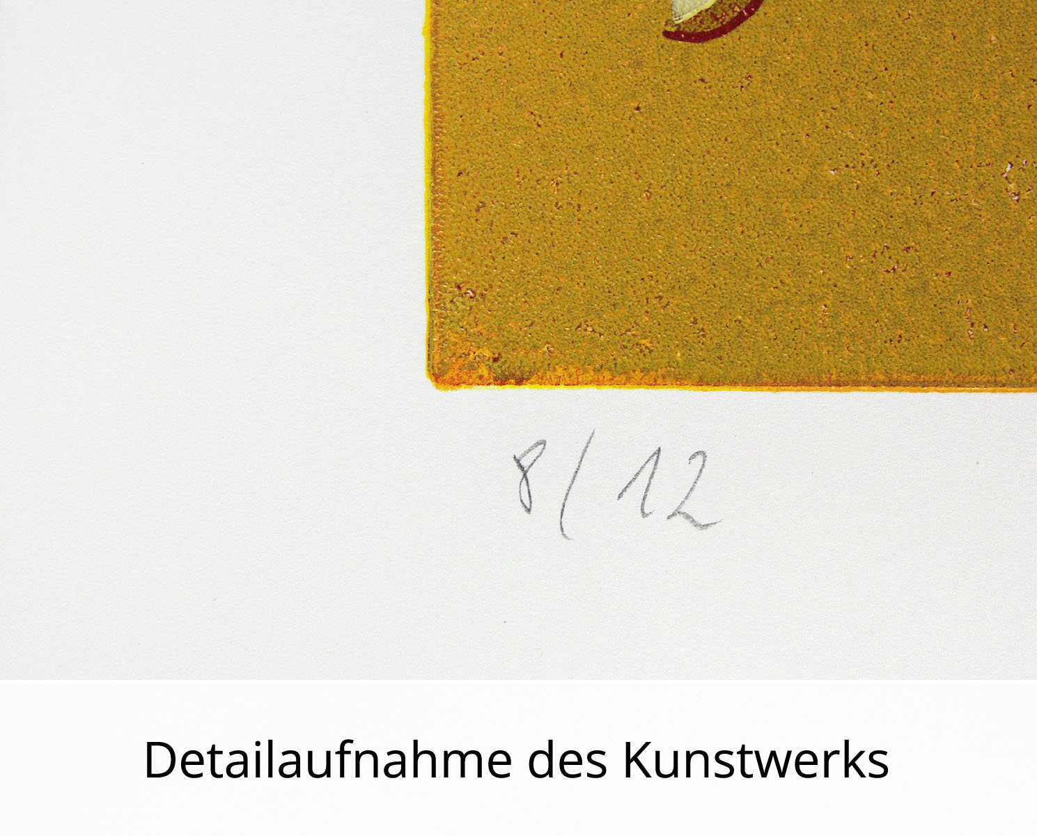 F.O. Haake: "Pan - Blatt 08/12", originale Grafik/serielles Unikat, mehrfarbiger Linoldruck