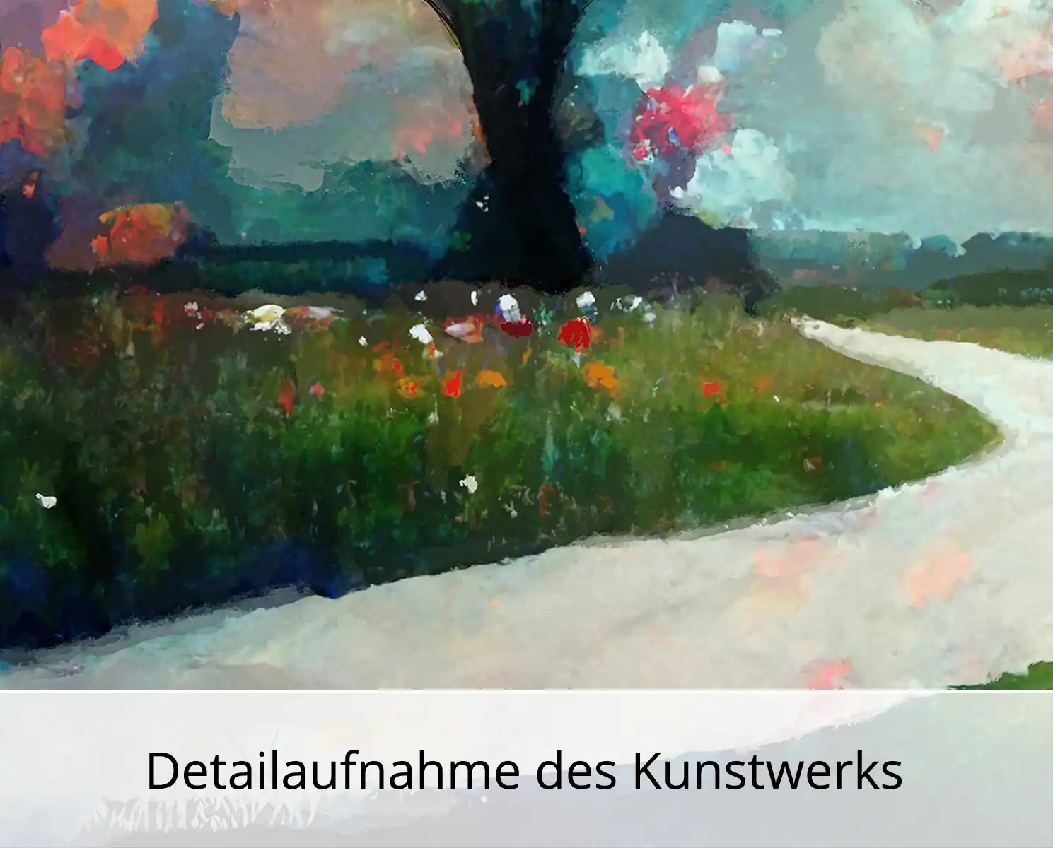 Fineartprint, signiert: "Landschaft mit Weg", Holger Mühlbauer-Gardemin, limitierte Edition auf Papier, Nr. 1/150