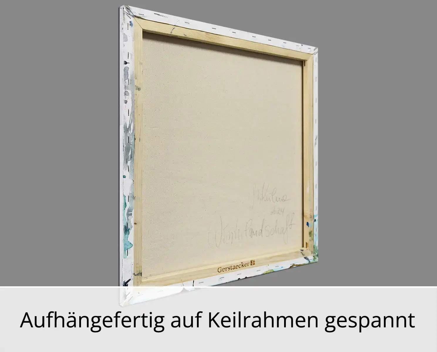 M.Kühne: "Winterlandschaft klein", modernes Originalgemälde (Unikat)