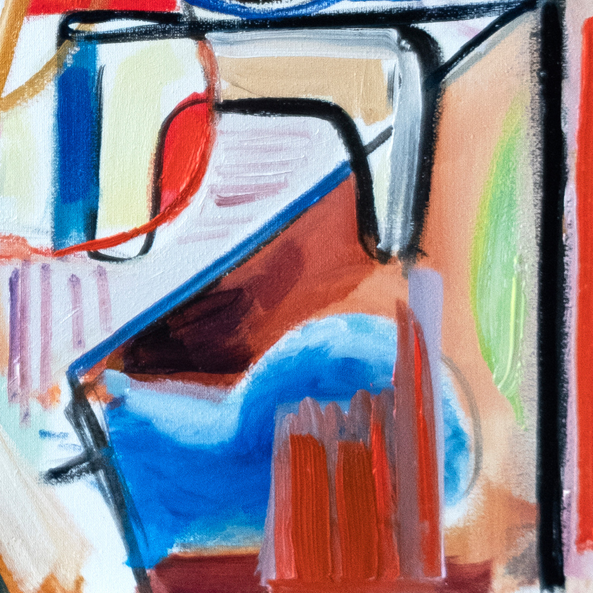 M. Cieśla: "Abstraktion, Künstler im Studio", Original/Unikat, expressionistisches Ölgemälde