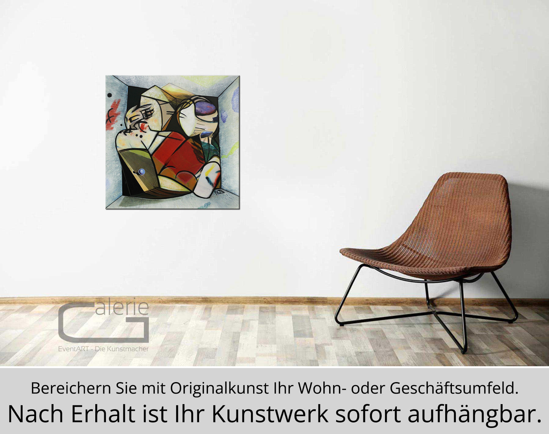 Unikat, modernes Gemälde, K. Namazi: "Sculptured Love V", Original