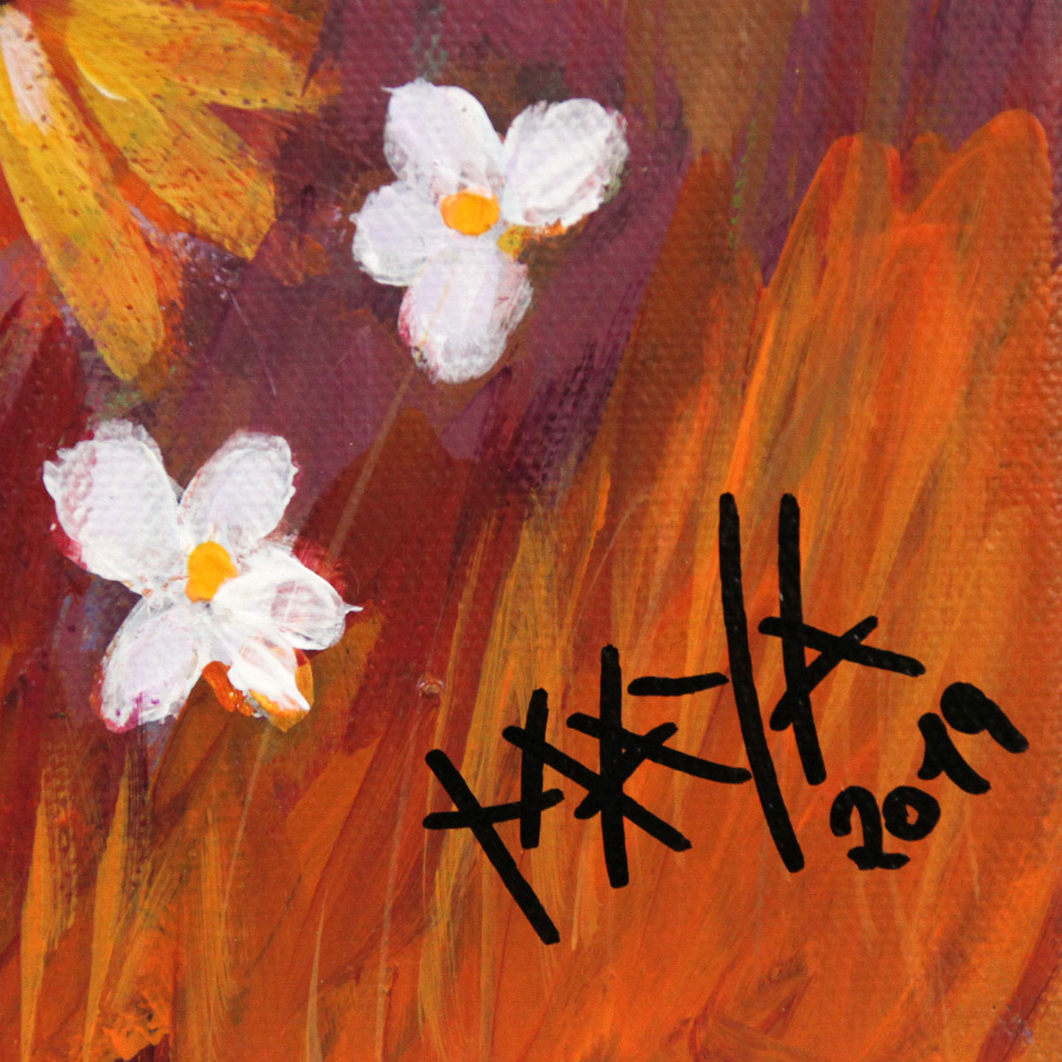 Acrylbilder, Maya: "Herbstwiese"