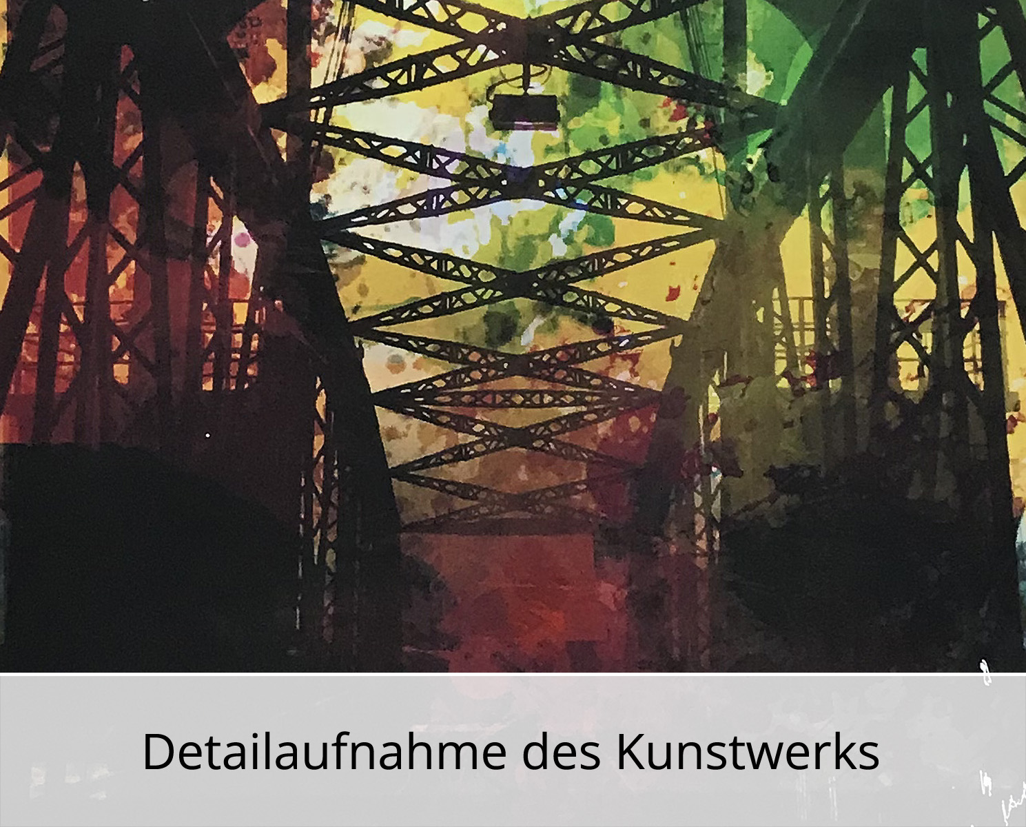 H. Mühlbauer-Gardemin: "Brücke II", Moderne Pop Art, Original/serielles Unikat