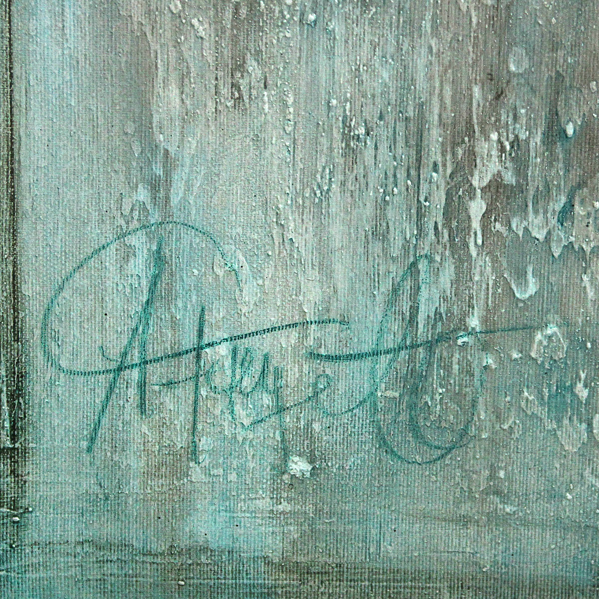 A. Freymuth: "Aus der Entfernung II", Acrylmalerei abstrakt, Originalgemälde (Unikat) (A)