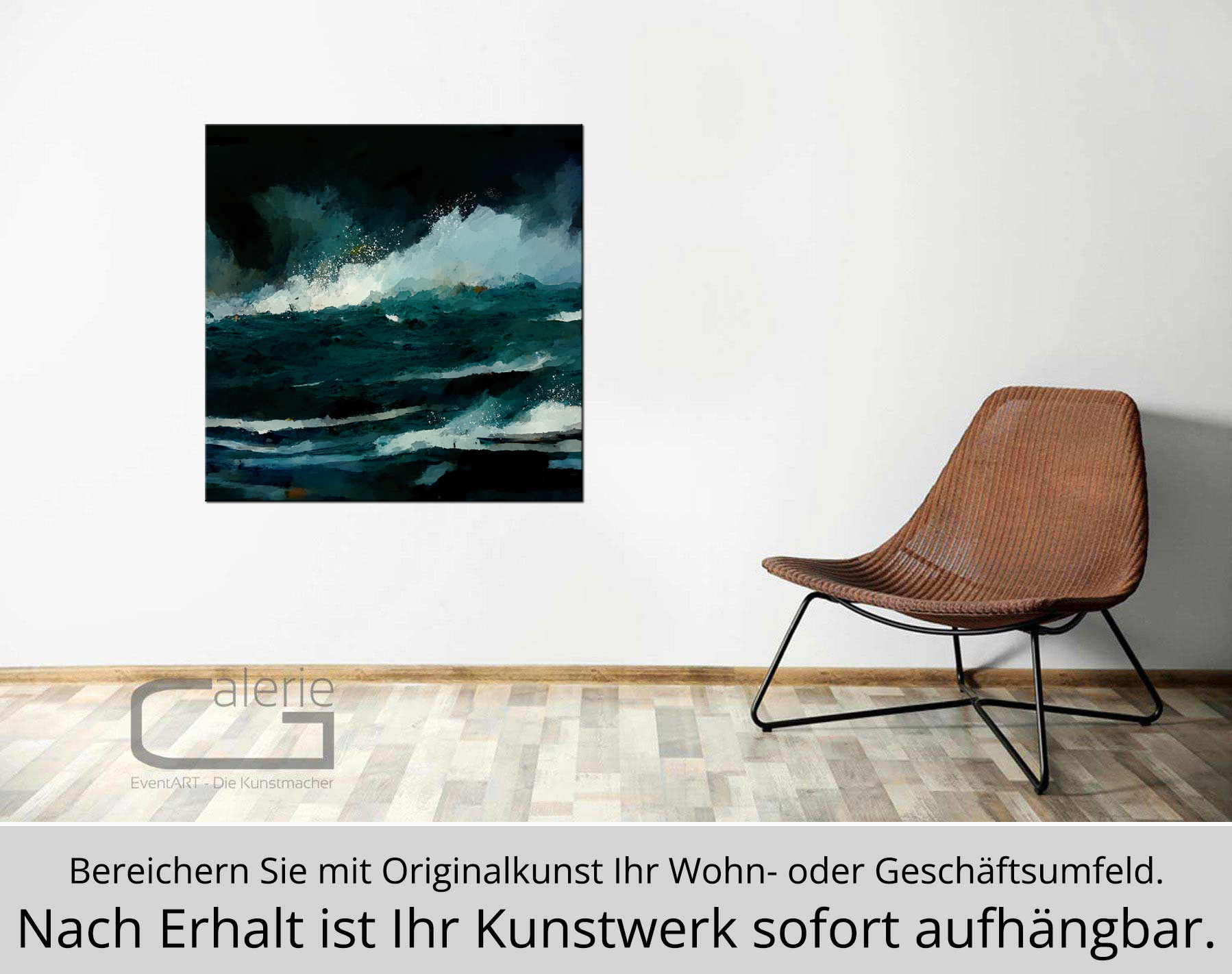 H. Mühlbauer-Gardemin: "Orkan auf hoher See II", Moderne Pop Art, Original/serielles Unikat