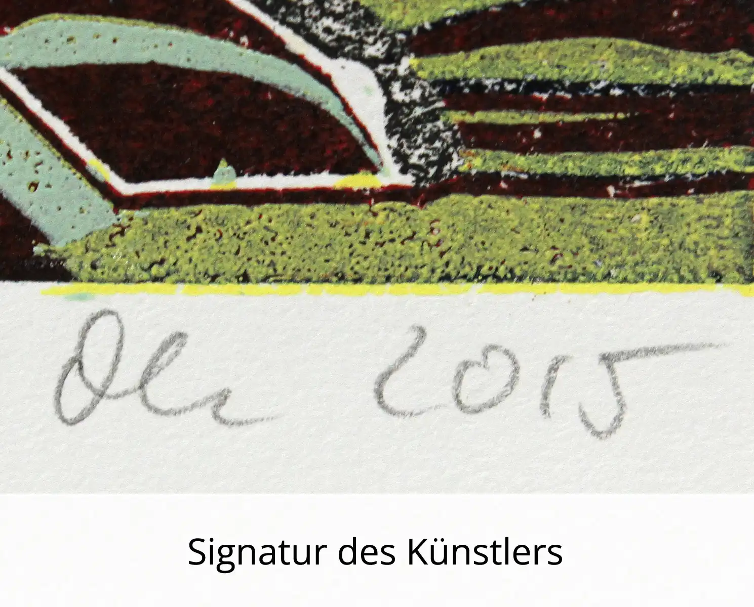 F.O. Haake: "Der Rote Reiter, Nr. 12/13", originale Grafik/serielles Unikat, mehrfarbiger Linoldruck