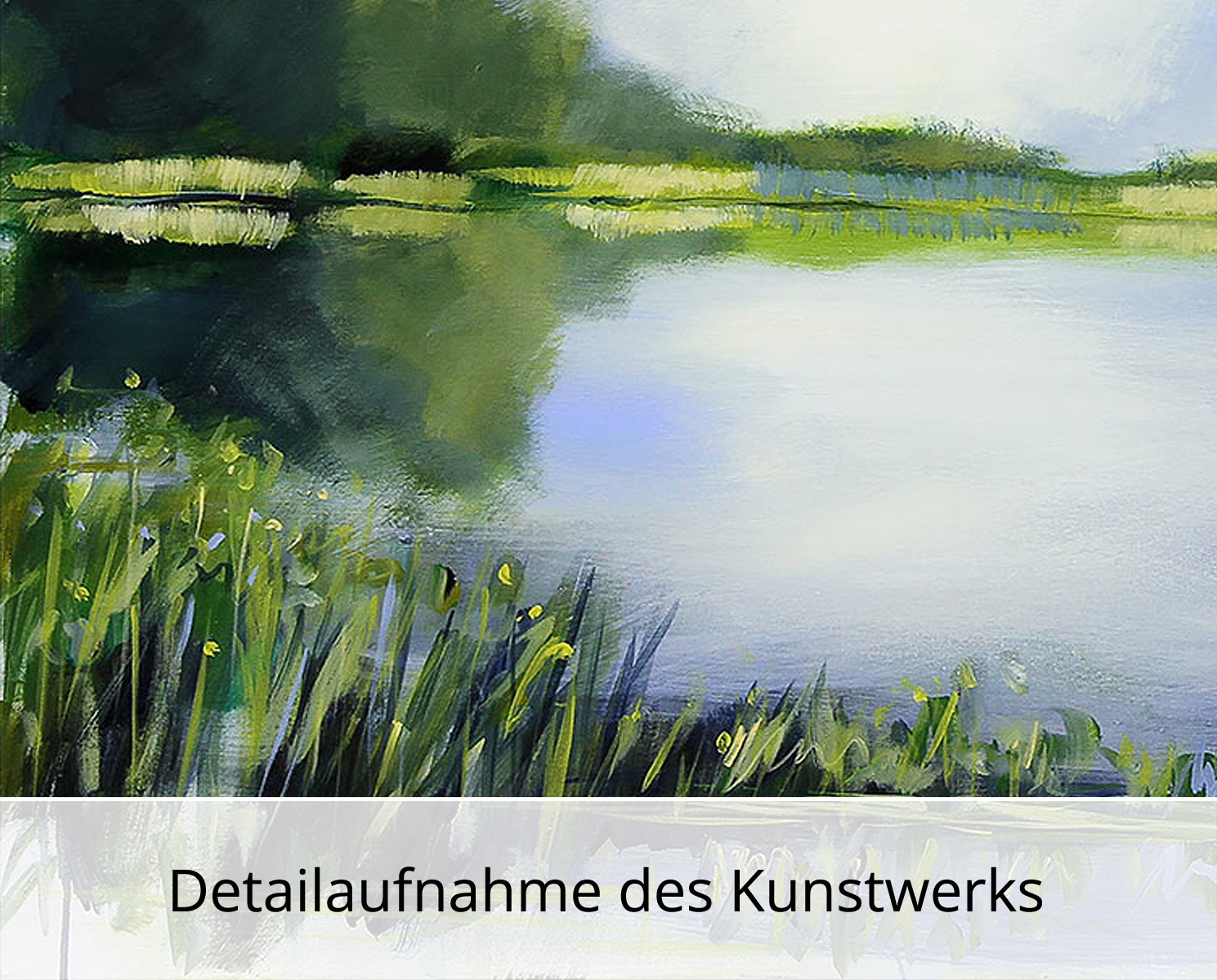M. Kühne: "Waldsee", Edition, signierter Kunstdruck