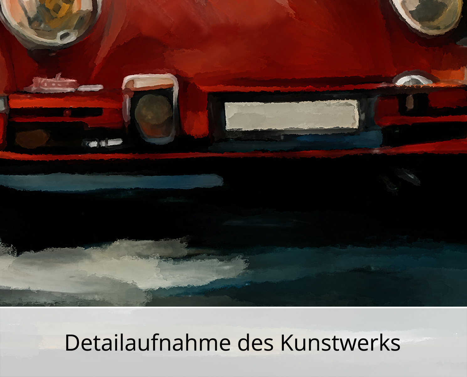 H. Mühlbauer-Gardemin: "Roter Porsche", Moderne Pop Art, Original/serielles Unikat