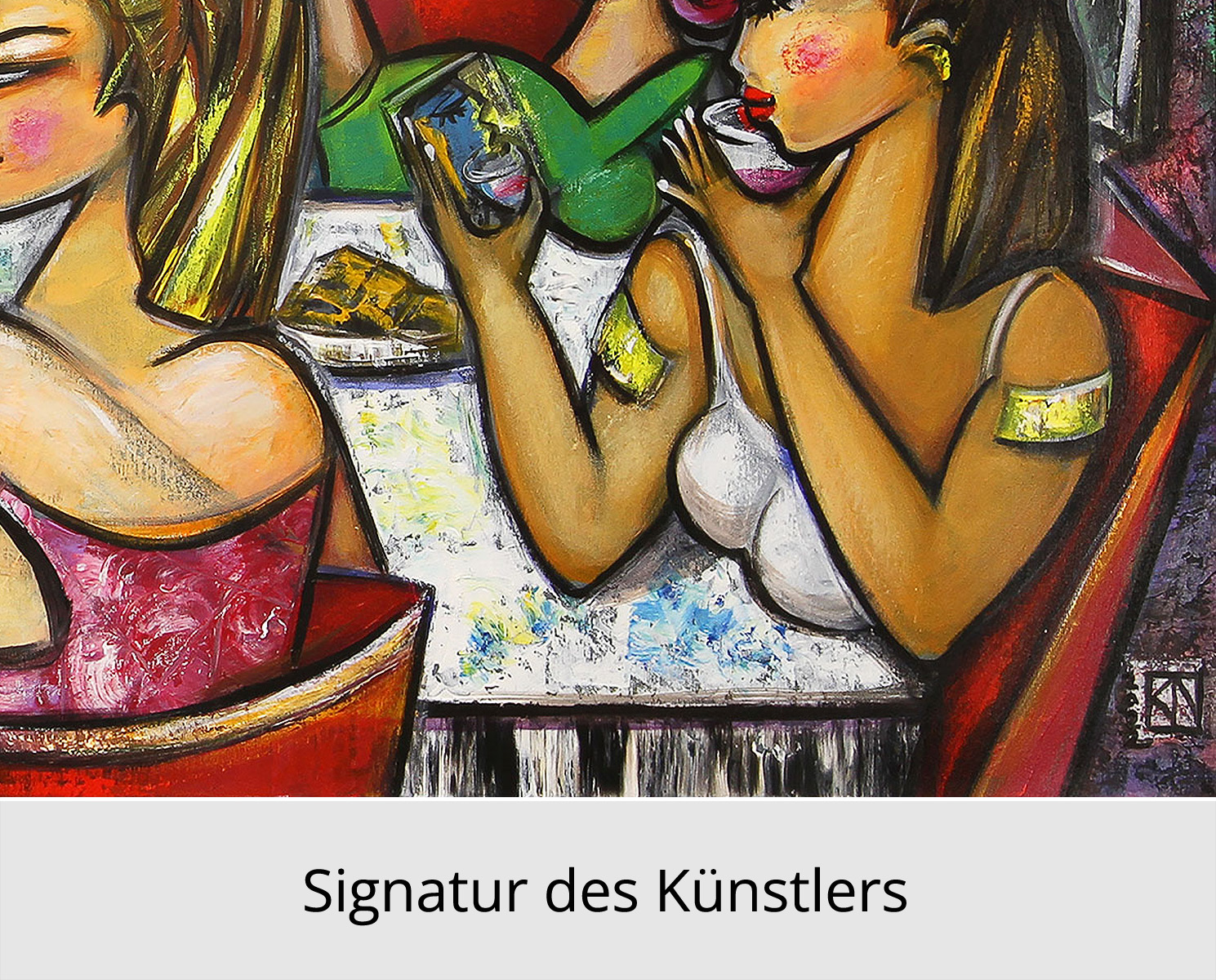 Kunstdruck, signiert, K. Namazi: "Ladies Night I", Edition