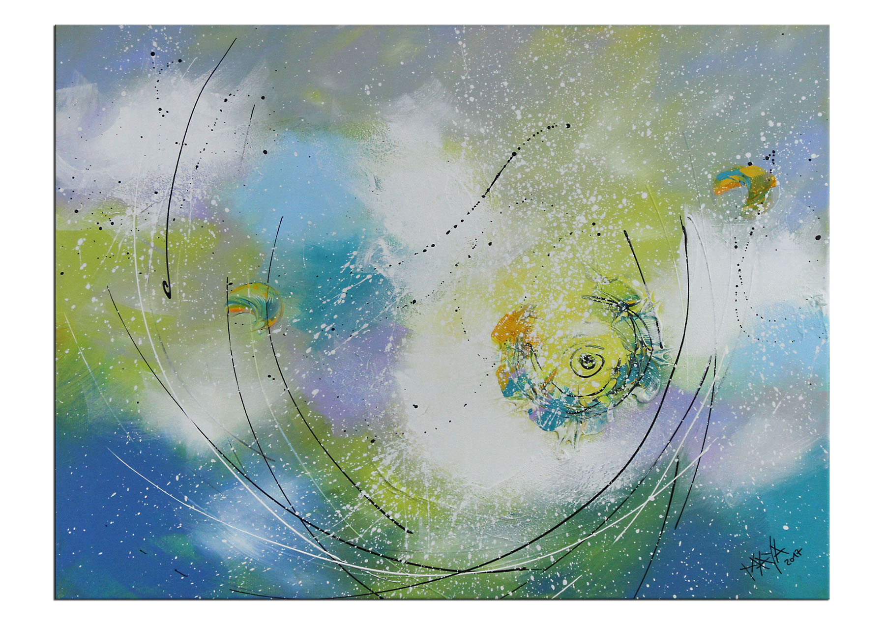Gemälde abstrakt, Maya: "Frühlingswind"